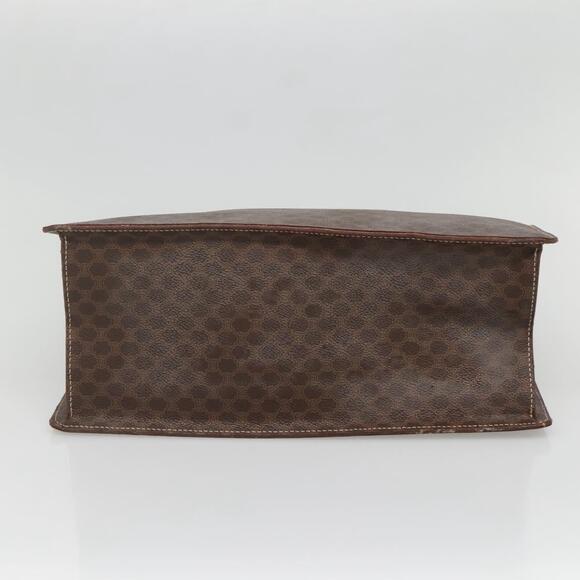 CELINE Macadam Canvas Hand Bag Pvc Leather Brown Gold - Picture 9 of 13